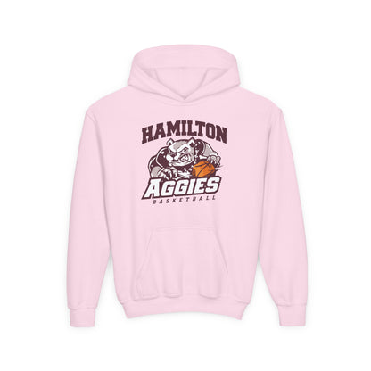 Youth Hoodie Sweatshirt \ Hamilton Aggies Basketball \ HABB1