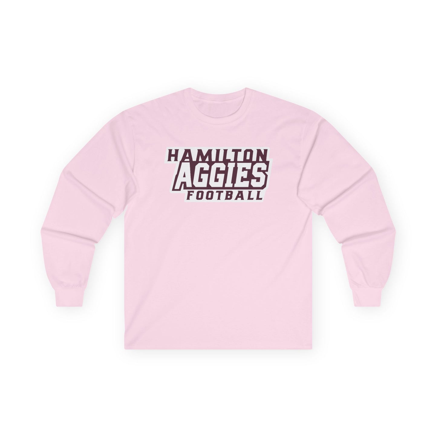 Adult Long Sleeve Tee \ Hamilton Aggies Football \ HAF1
