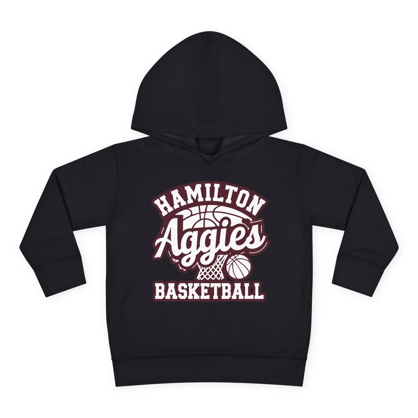 Toddler Hoodie Sweatshirt \ Hamilton Aggies Basketball \ HABBG1