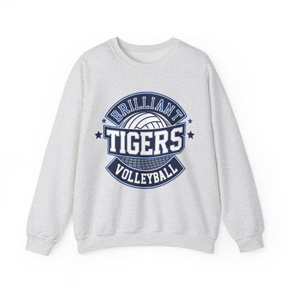 Adult Crewneck Sweatshirt \ Brilliant Tigers Volleyball \ BTV1