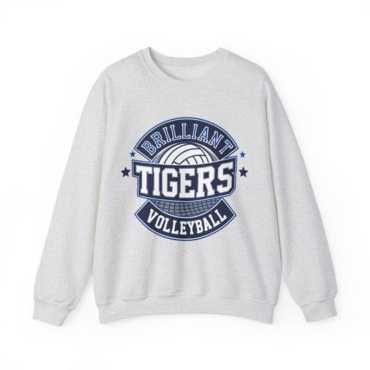 Adult Crewneck Sweatshirt \ Brilliant Tigers Volleyball \ BTV1