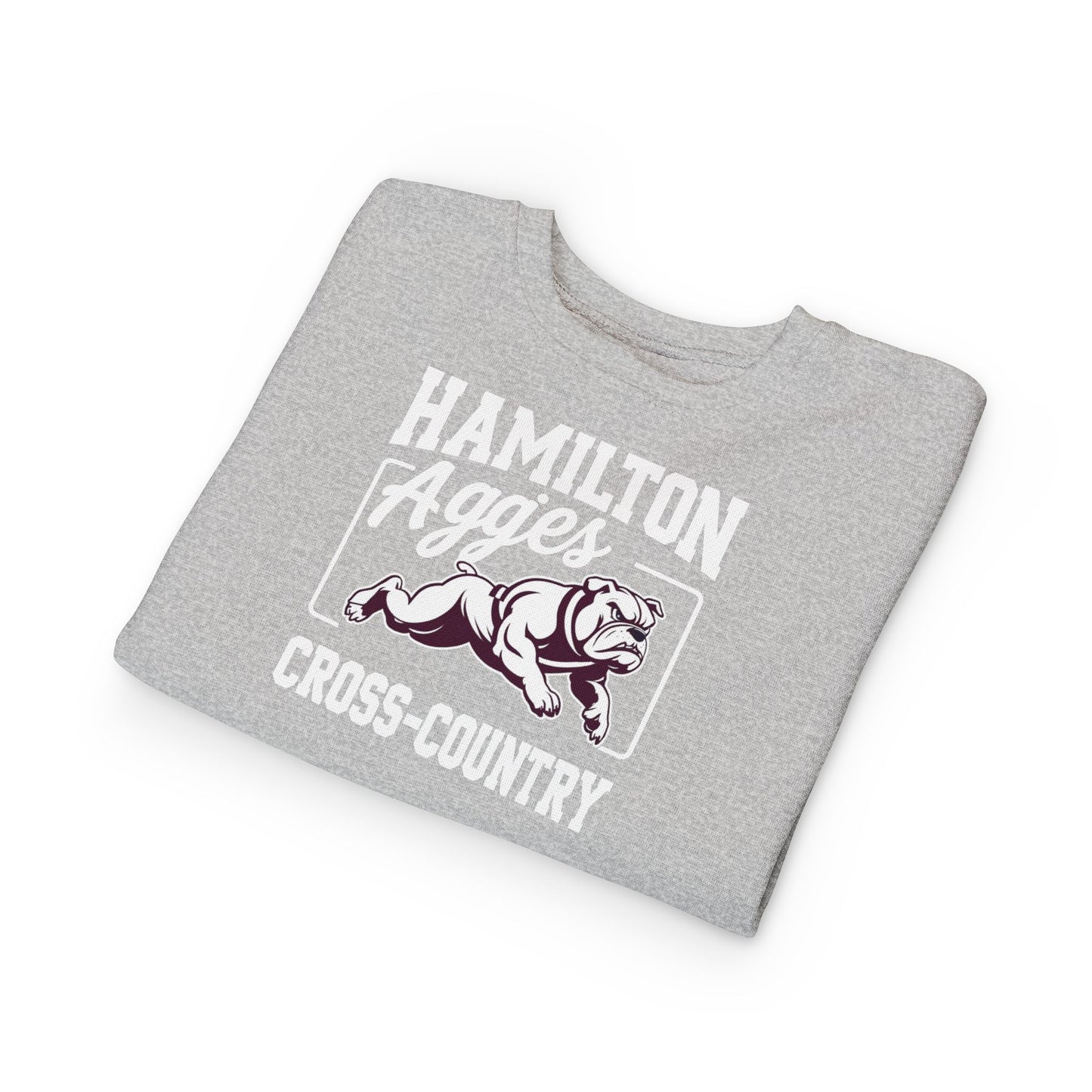 Toddler Crewneck Sweatshirt \ Hamilton Aggies Cross-Country \ HCC2