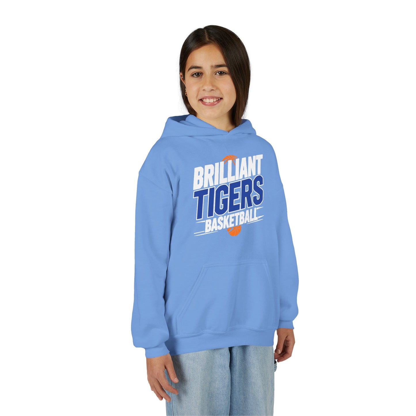 Youth Hoodie Sweatshirt \ Brilliant Tigers Basketball \ BTBK1