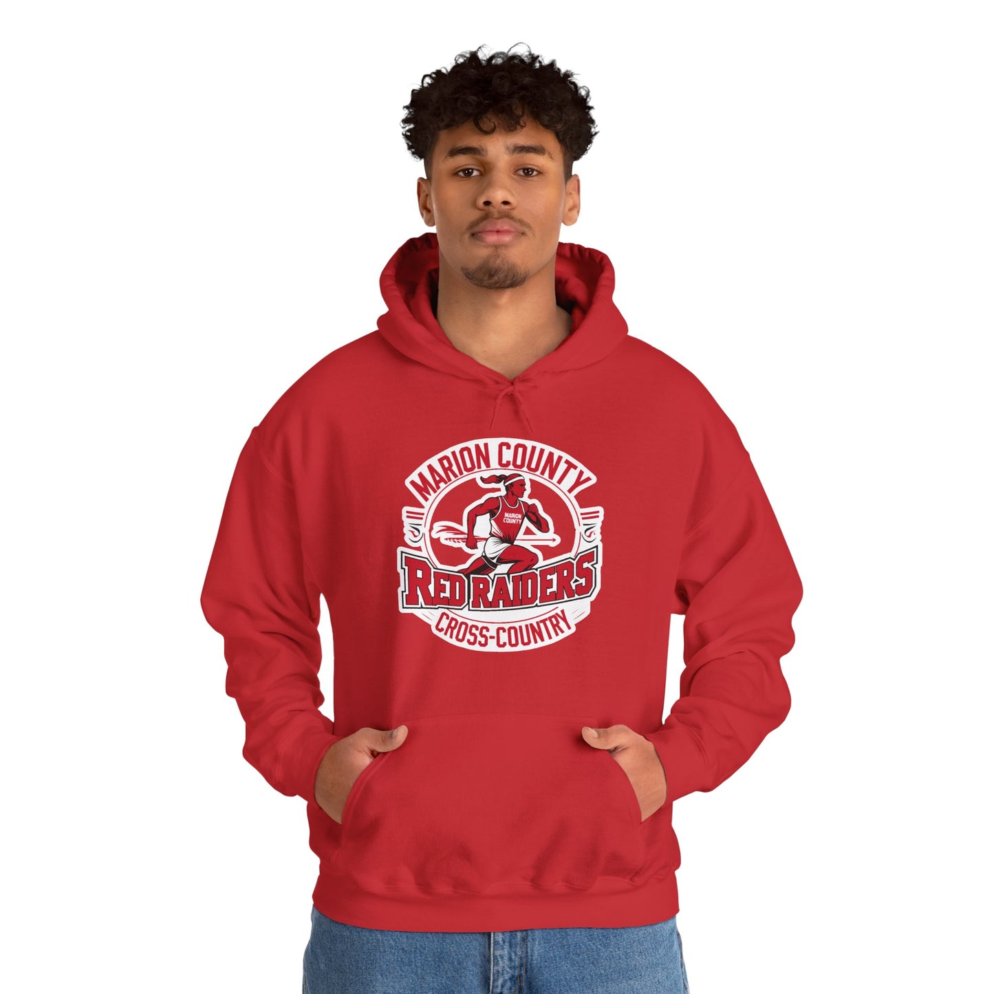 Adult Hoodie Sweatshirt \ Marion County Red Raiders Cross-Country \ MCCC2