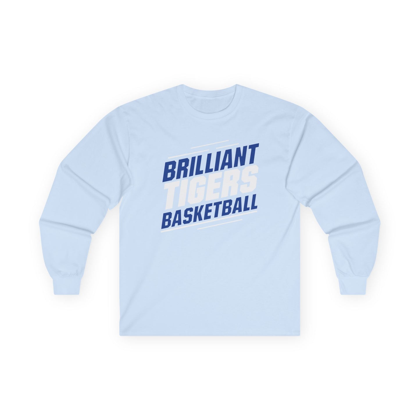Adult Long Sleeve Tee \ Brilliant Tigers Basketball \ BTBK2
