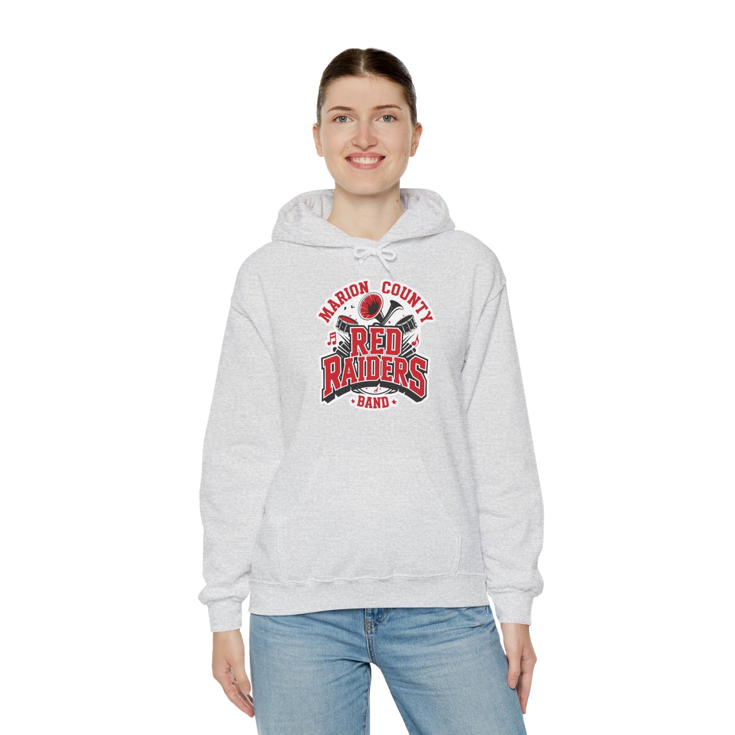 Adult Hoodie Sweatshirt \ Marion County Red Raiders Band \ MCB2