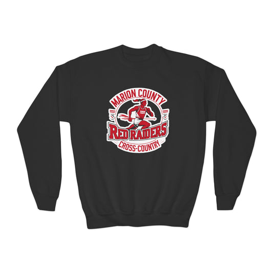 Youth Crewneck Sweatshirt \ Marion County Red Raiders Cross-Country \ MCCC2