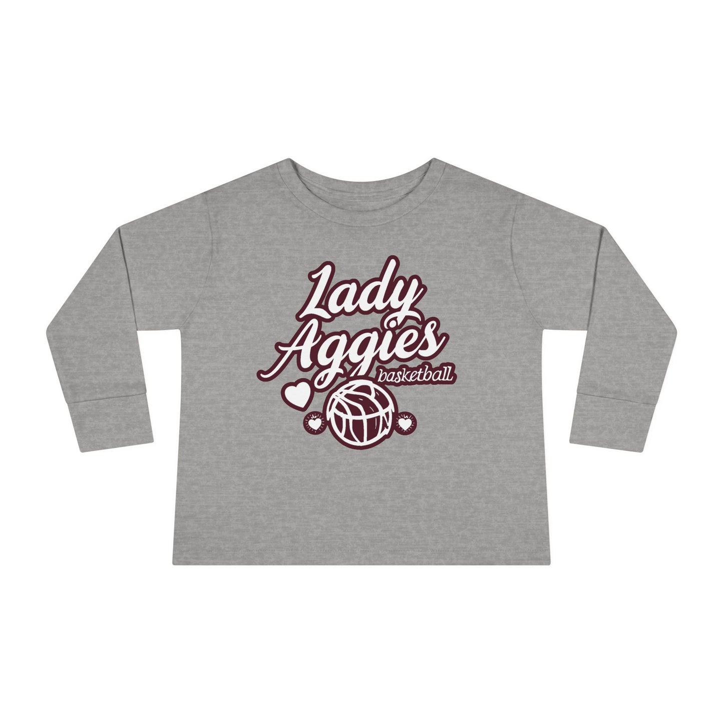 Toddler Long Sleeve Tee \ Hamilton Aggies Basketball \ HABBG2