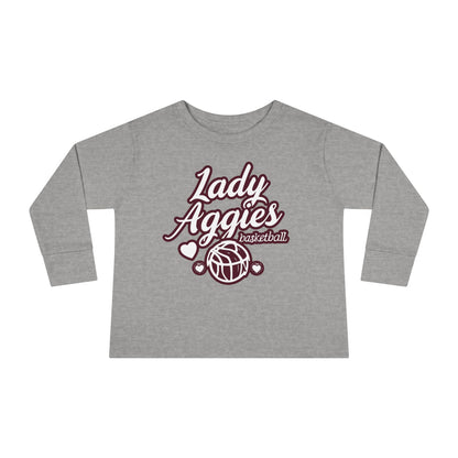Toddler Long Sleeve Tee \ Hamilton Aggies Basketball \ HABBG2
