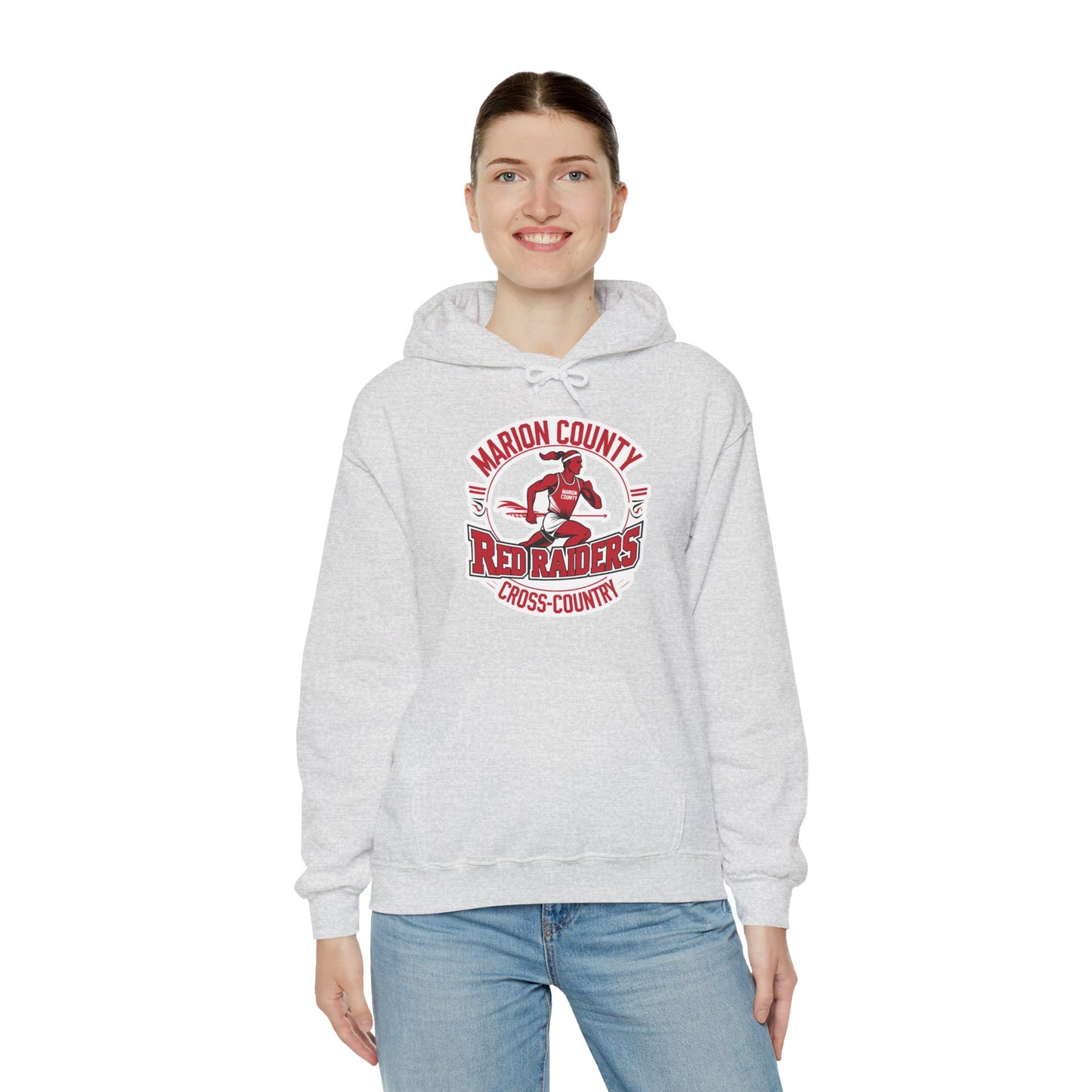 Adult Hoodie Sweatshirt \ Marion County Red Raiders Cross-Country \ MCCC2