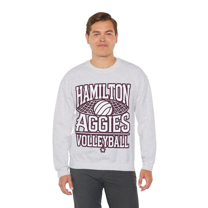 Adult Crewneck Sweatshirt \ Hamilton Aggies Volleyball \ HAV2