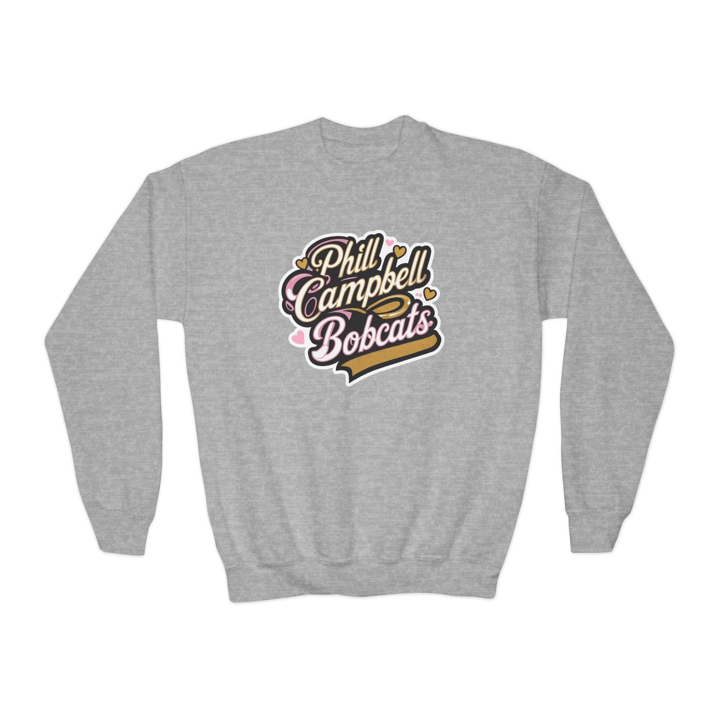 Youth Crewneck Sweatshirt \ Phill Campbell Bobcats \ PCBG1