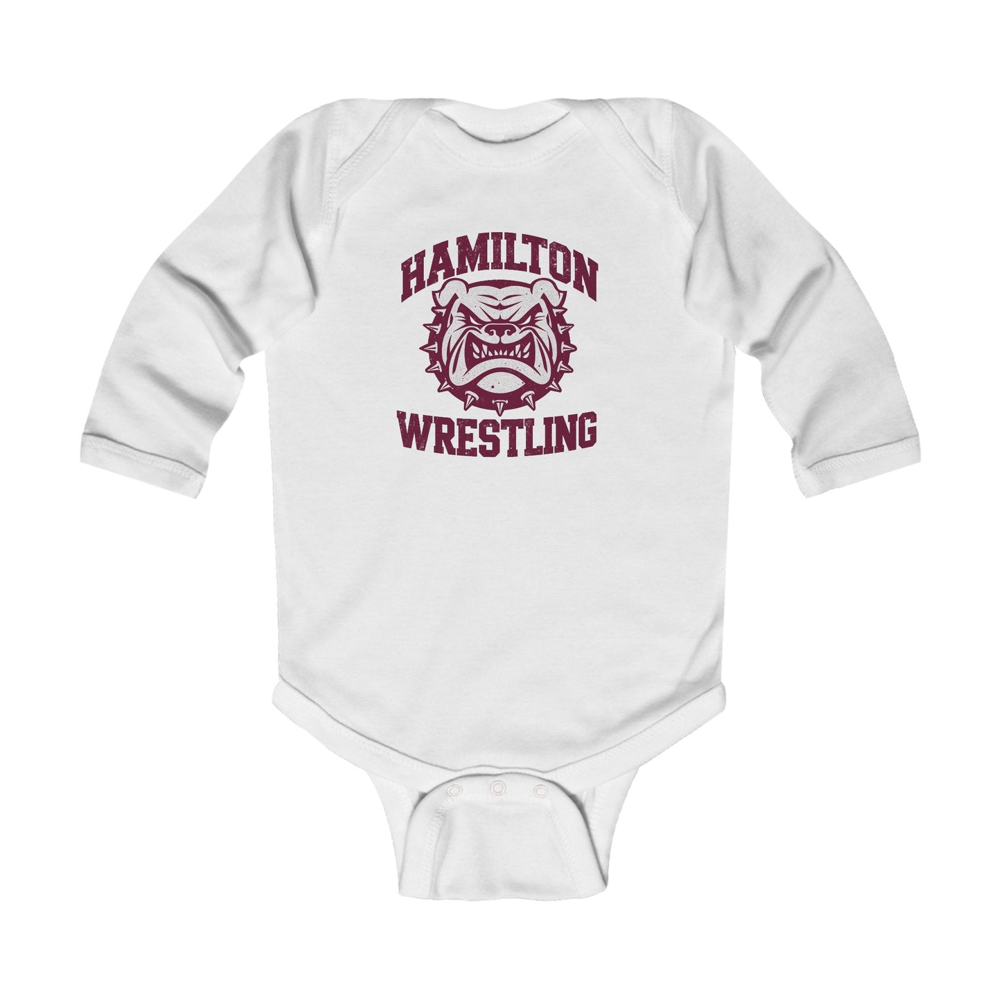 Long Sleeve Baby Bodysuit \ Hamilton Aggies Wrestling \ HAW2
