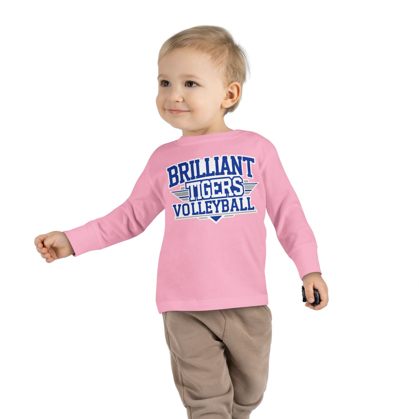 Toddler Long Sleeve Tee \ Brilliant Tigers Volleyball \ BTV2