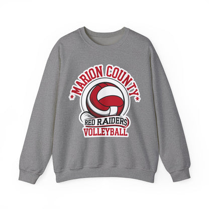 Adult Crewneck Sweatshirt \ Marion County Red Raiders Volleyball \ MCV1