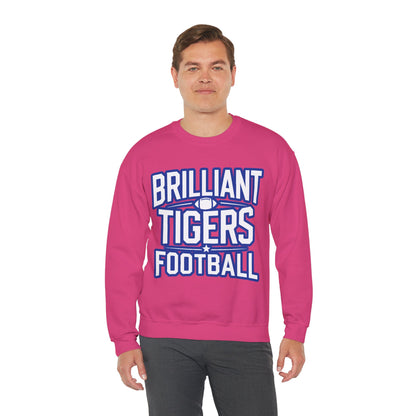 Adult Crewneck Sweatshirt \ Brilliant Tigers Football \ BTF1