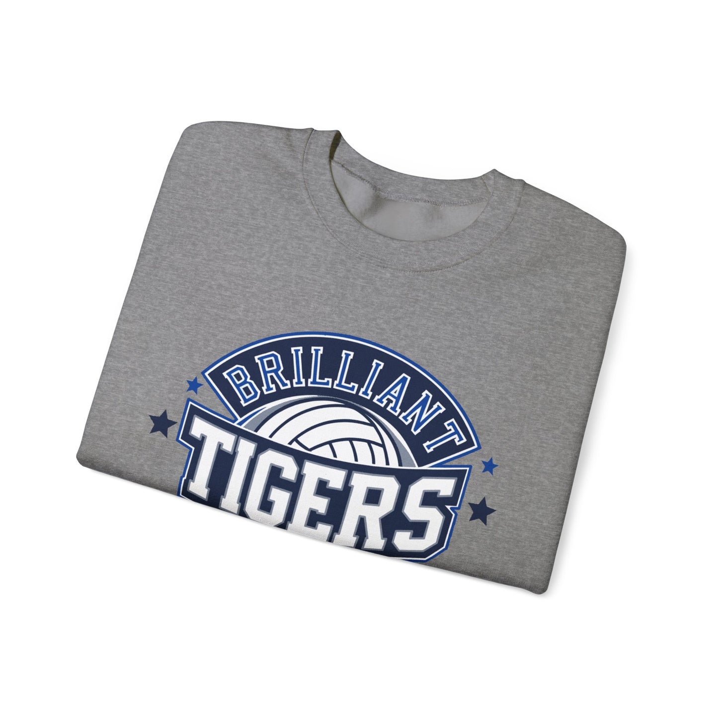 Adult Crewneck Sweatshirt \ Brilliant Tigers Volleyball \ BTV1