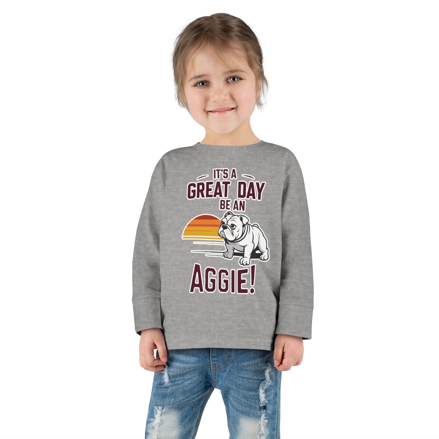 Toddler Long Sleeve Tee \ It's a Great Day to be an Aggie! \ GDA3