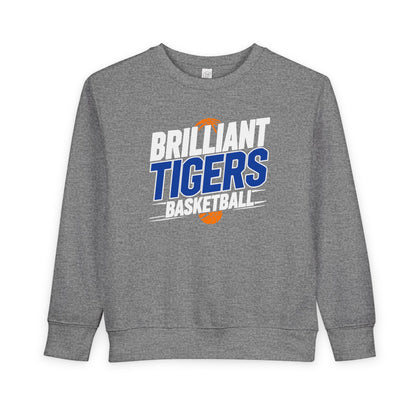 Toddler Crewneck Sweatshirt \ Brilliant Tigers Basketball \ BTBK1