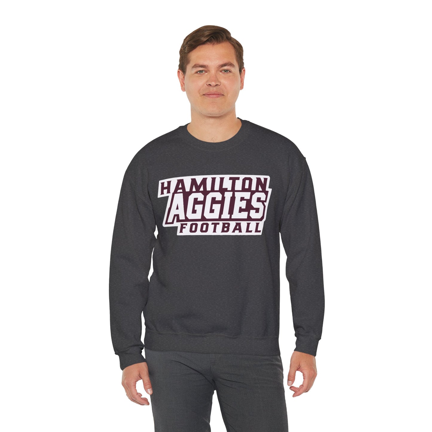 Adult Crewneck Sweatshirt \ Hamilton Aggies Football \ HAF1