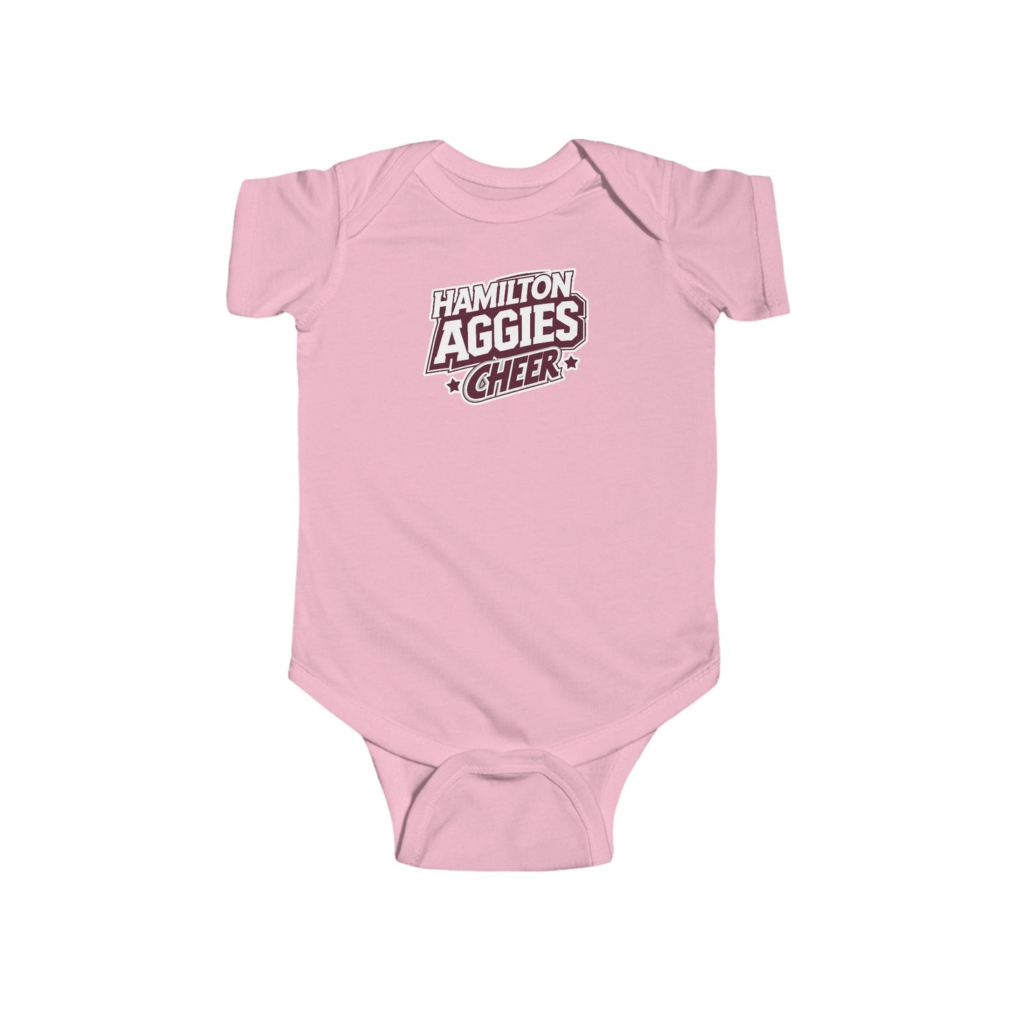 Short Sleeve Baby Bodysuit \ Hamilton Aggies Cheer \ HAC1