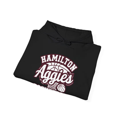 Adult Hoodie Sweatshirt \ Hamilton Aggies Basketball \ HABBG1
