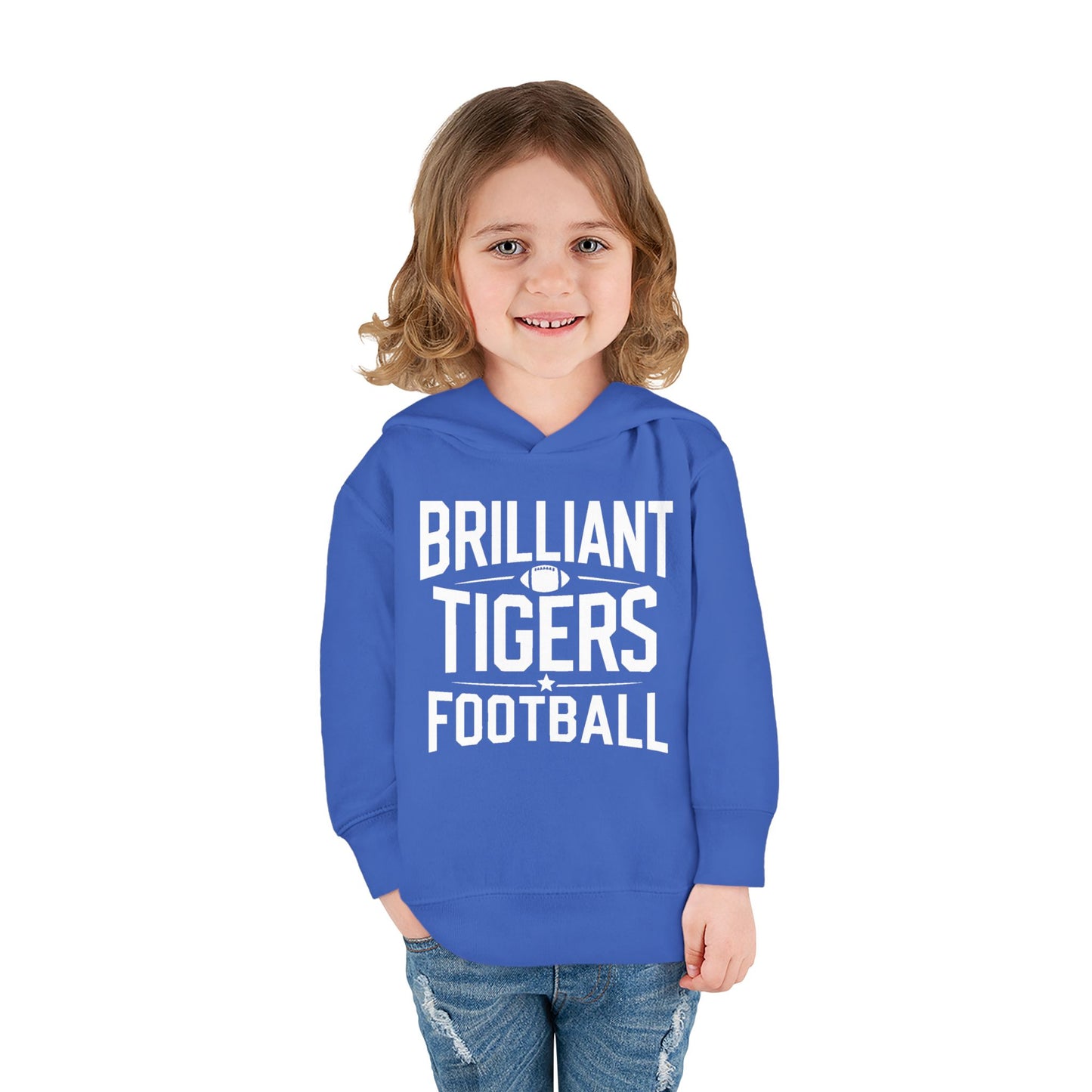 Toddler Hoodie Sweatshirt \ Brilliant Tigers Football \ BTF1