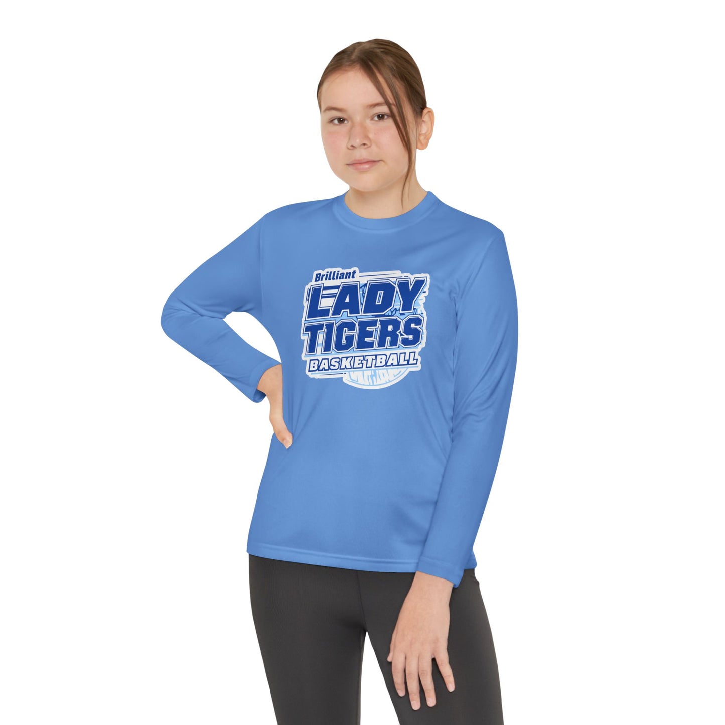 Youth Long Sleeve Tee \ Brilliant Tigers Basketball \ BTBKG2