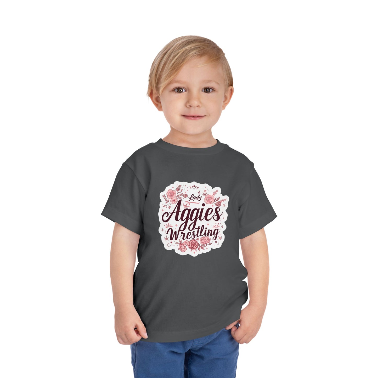 Cute Toddler Wrestling Tee, Kid's Short Sleeve T-Shirt, Perfect for Birthdays, Sports Events, Family Gatherings, Gifts