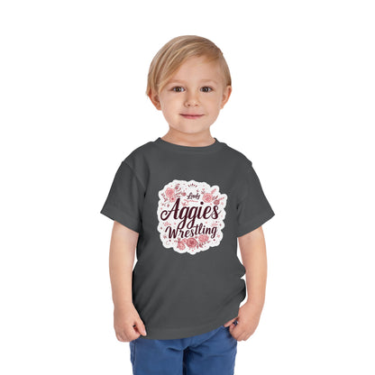 Cute Toddler Wrestling Tee, Kid's Short Sleeve T-Shirt, Perfect for Birthdays, Sports Events, Family Gatherings, Gifts
