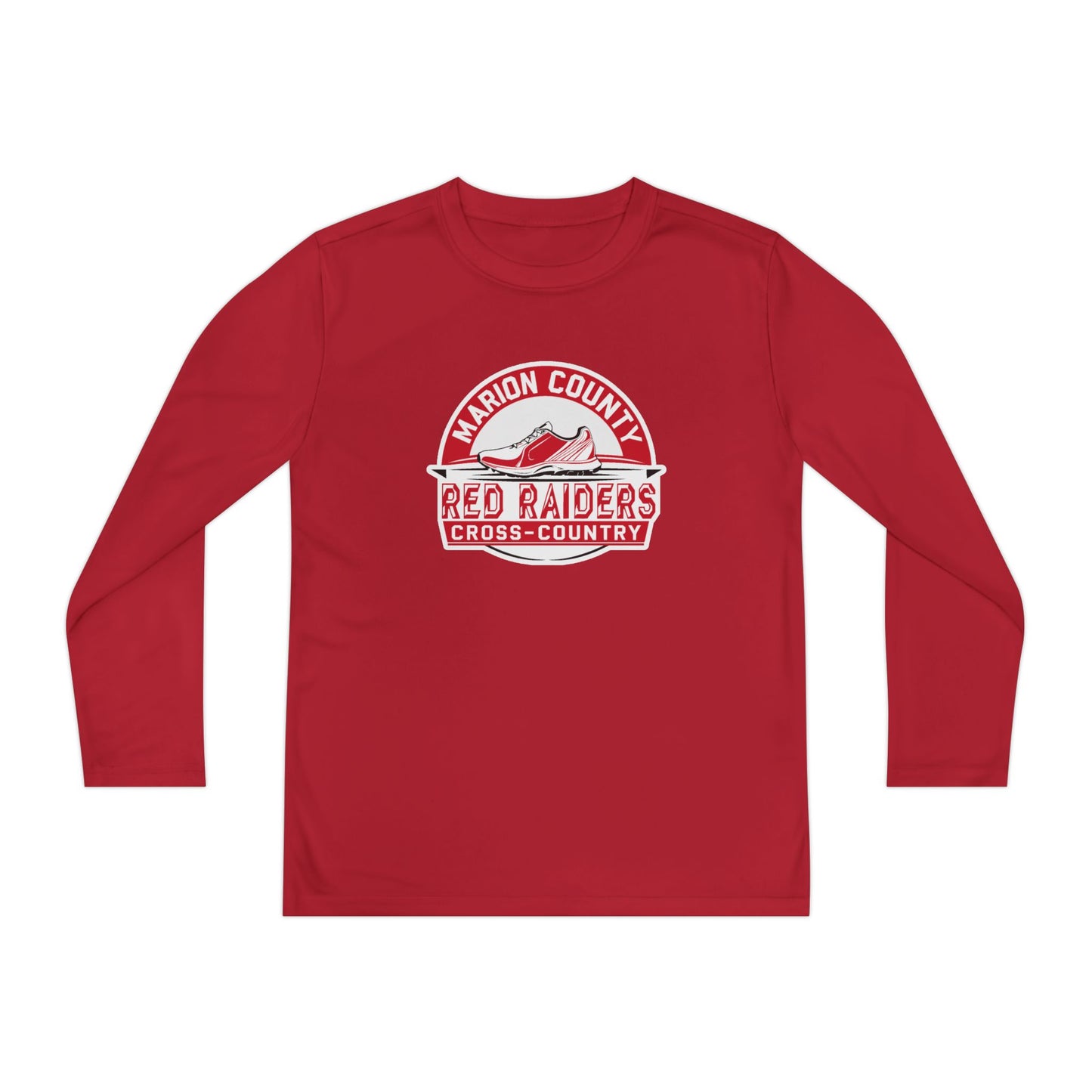 Youth Long Sleeve Tee \ Marion County Red Raiders Cross-Country \ MCCC1