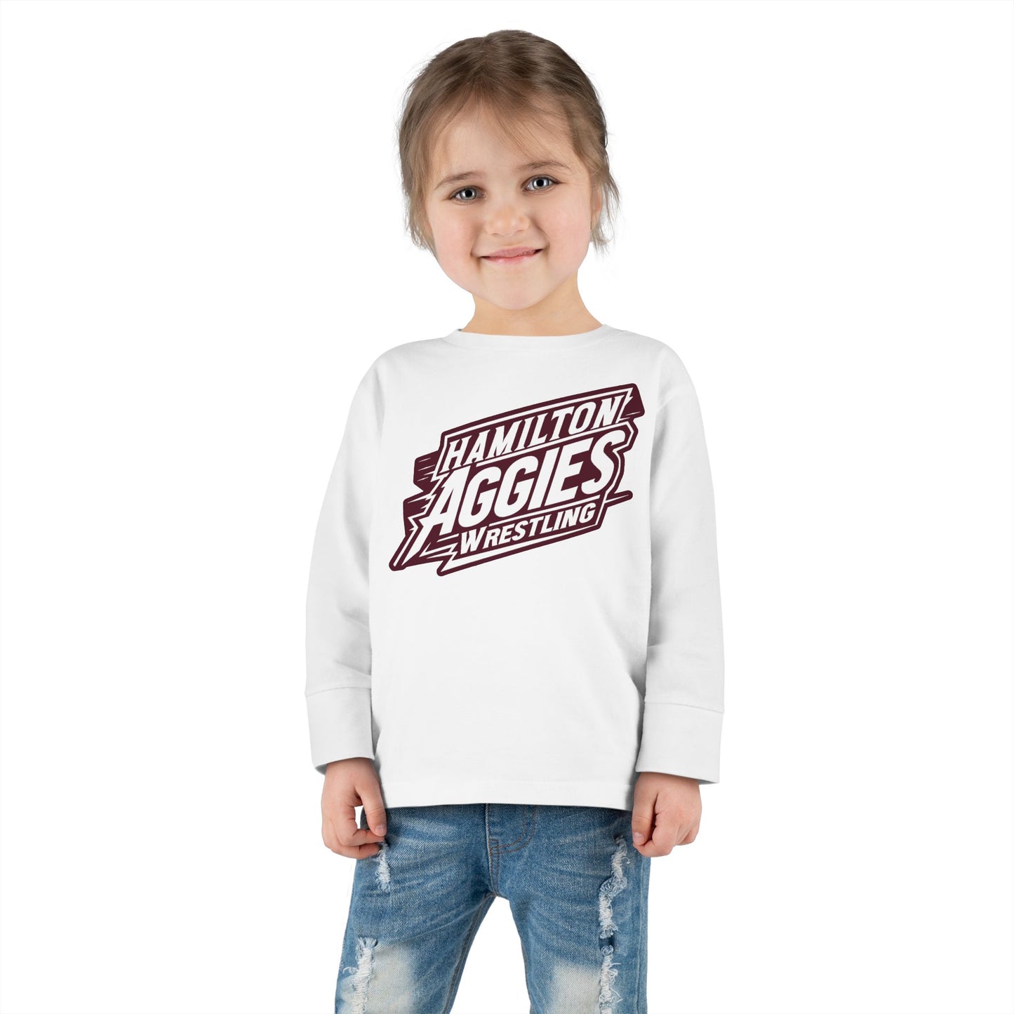 Toddler Long Sleeve Tee \ Hamilton Aggies Wrestling \ HAW1