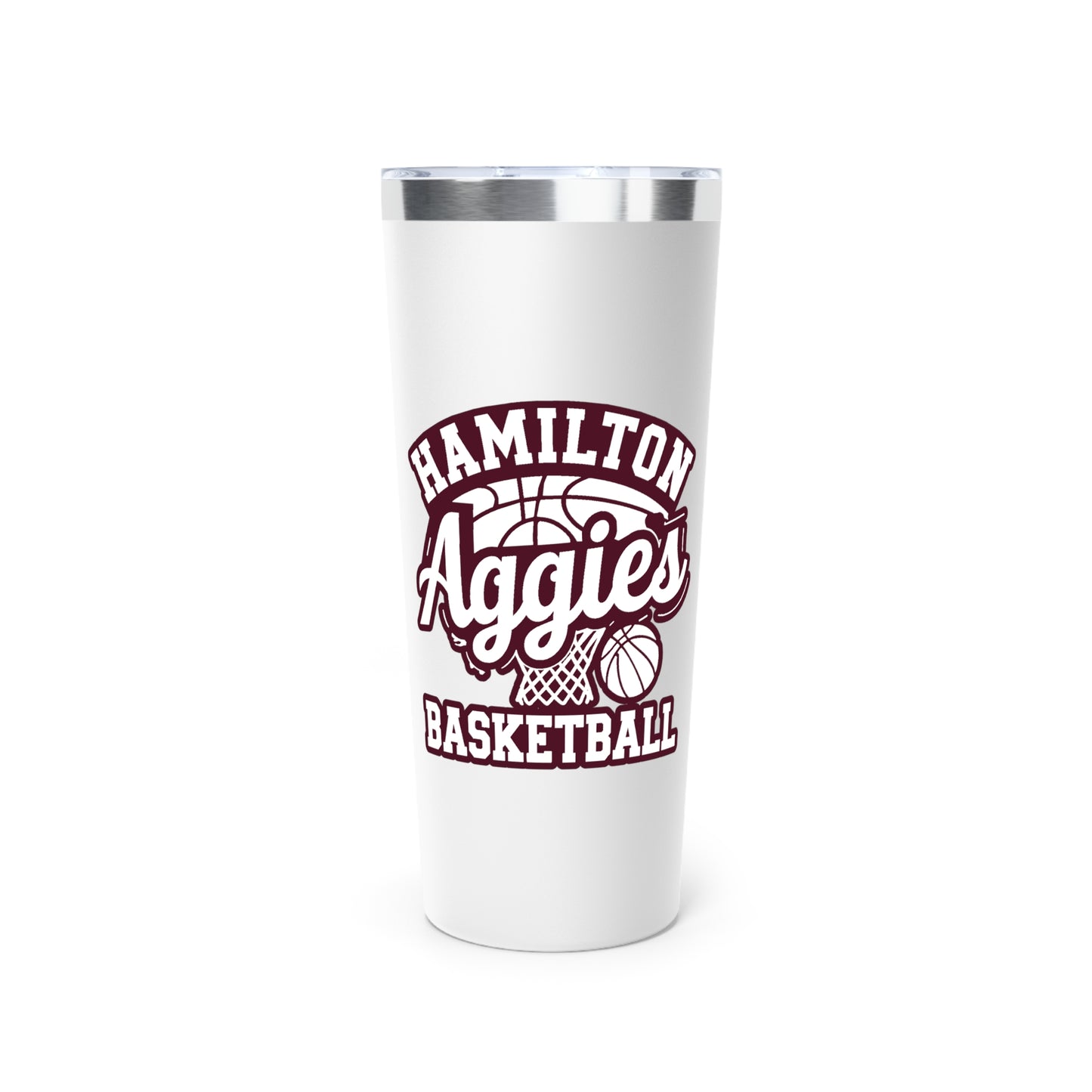 22oz Copper Insulated Tumbler \ Hamilton Aggies Basketball \ HABBG1