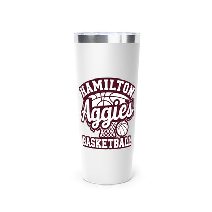 22oz Copper Insulated Tumbler \ Hamilton Aggies Basketball \ HABBG1