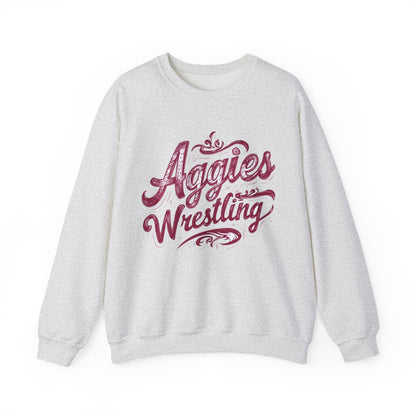 Adult Crewneck Sweatshirt \ Hamilton Aggies Wrestling \ HAWG2