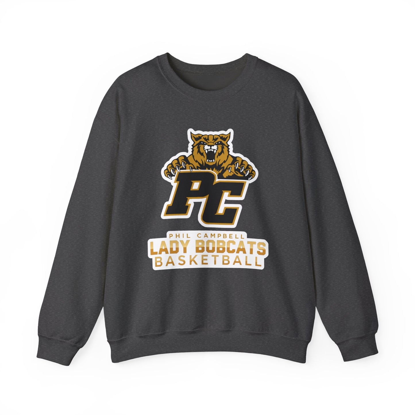 Adult Crewneck Sweatshirt \ Phil Campbell Bobcats Basketball \ PCBBKG1