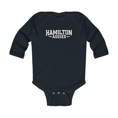 Long Sleeve Baby Bodysuit \ Hamilton Aggies \ HA3