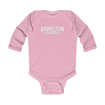 Long Sleeve Baby Bodysuit \ Hamilton Aggies \ HA3