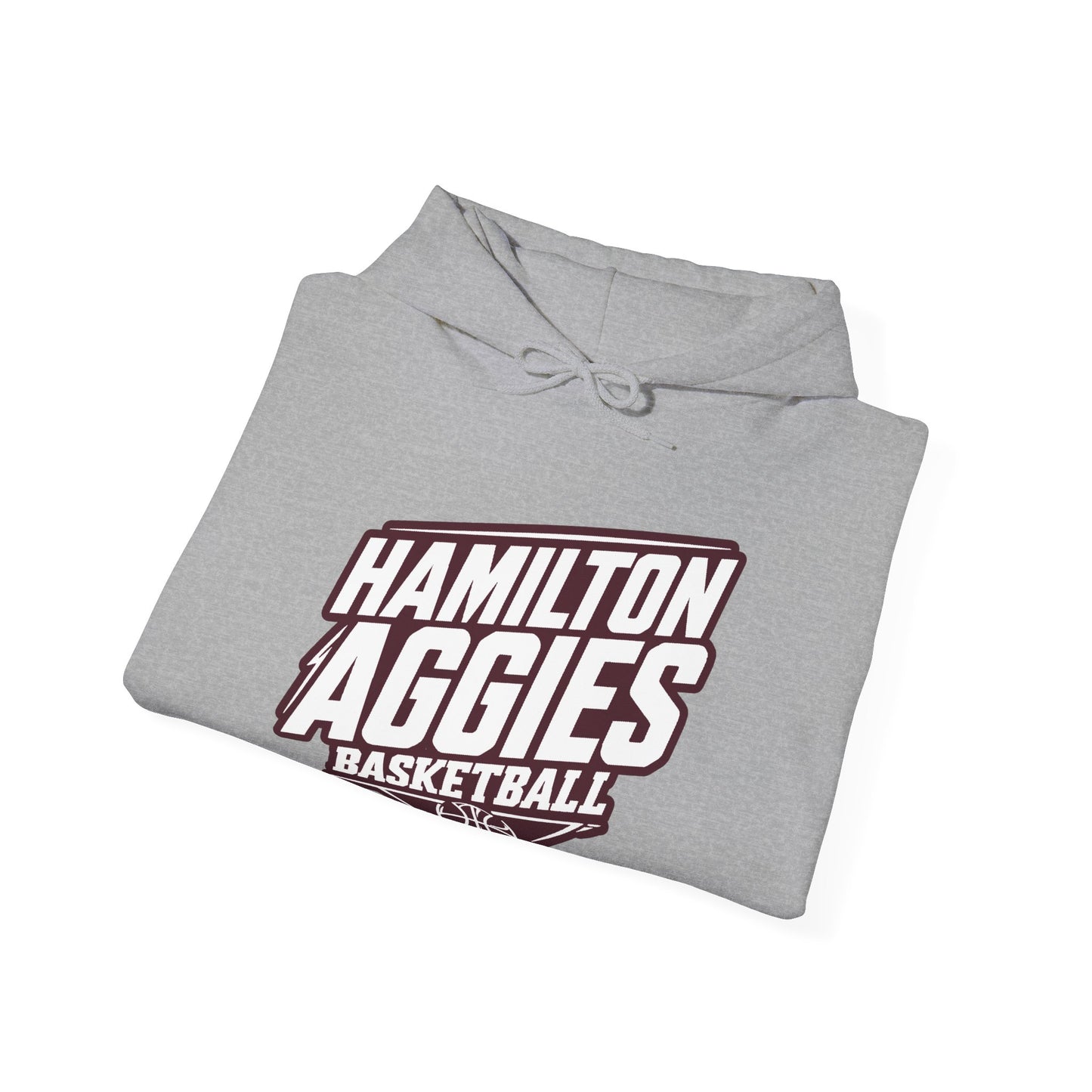 Adult Hoodie Sweatshirt \ Hamilton Aggies Basketball \ HABB2