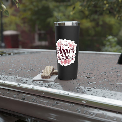 22oz Copper Insulated Tumbler \ Hamilton Aggies Wrestling \ HAWG1