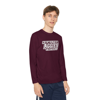 Youth Long Sleeve Tee \ Hamilton Aggies Football \ HAF1