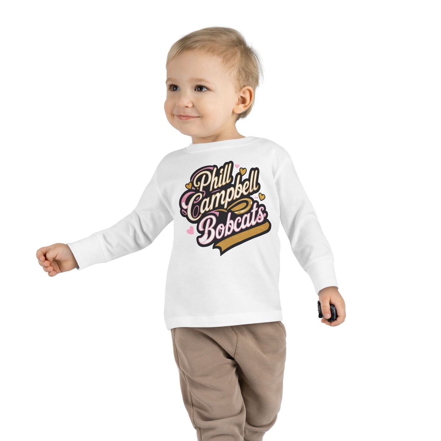 Toddler Long Sleeve Tee \ Phill Campbell Bobcats \ PCBG1