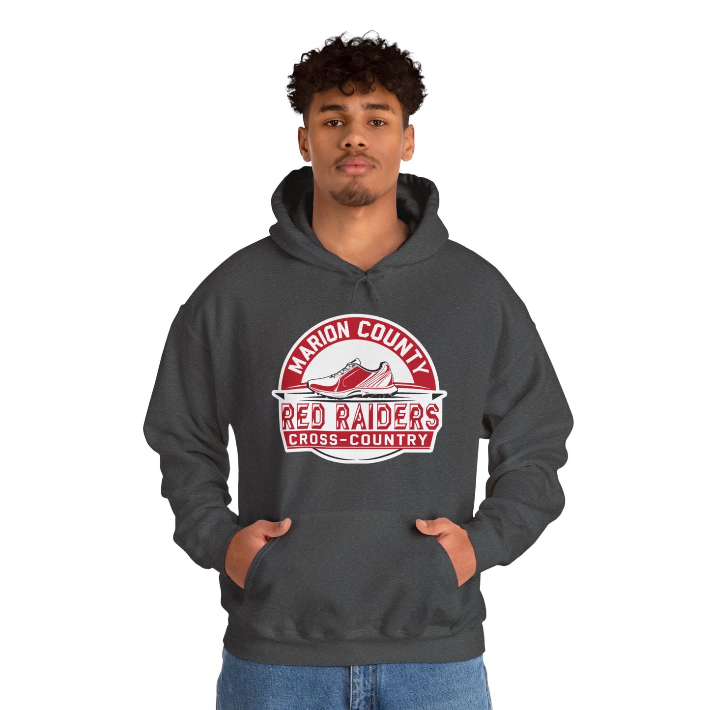 Adult Hoodie Sweatshirt \ Marion County Red Raiders Cross-Country \ MCCC1