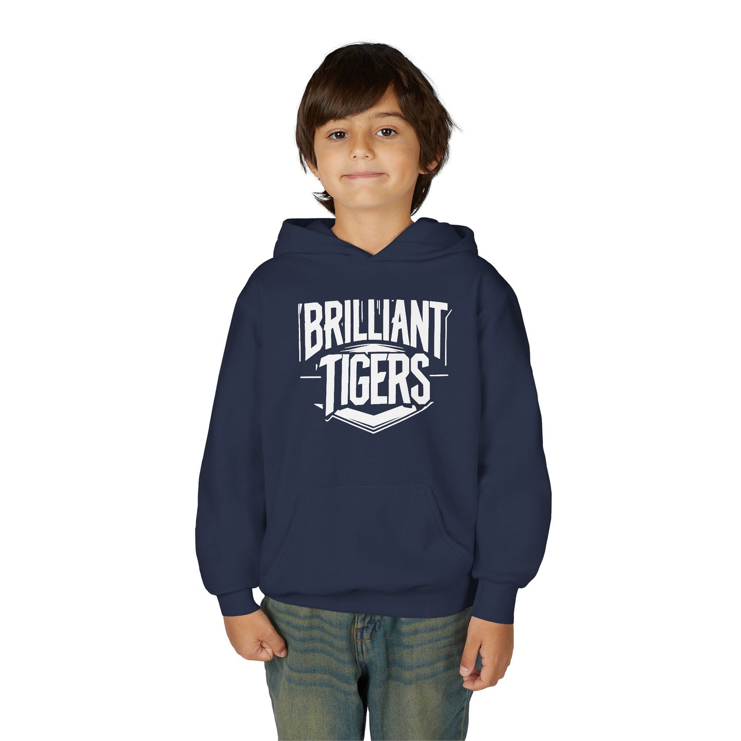 Youth Hooded Sweatshirt \ Brilliant Tigers \ BT2