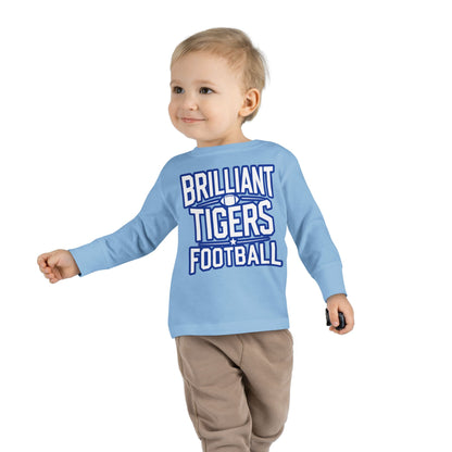 Toddler Long Sleeve Tee \ Brilliant Tigers Football \ BTF1