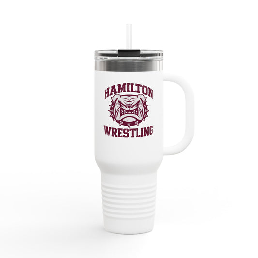 40oz Insulated Tumbler \ Hamilton Aggies Wrestling \ HAW2