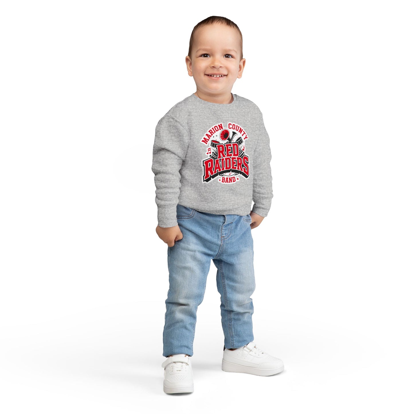 Toddler Crewneck Sweatshirt \ Marion County Red Raiders Band \ MCB2