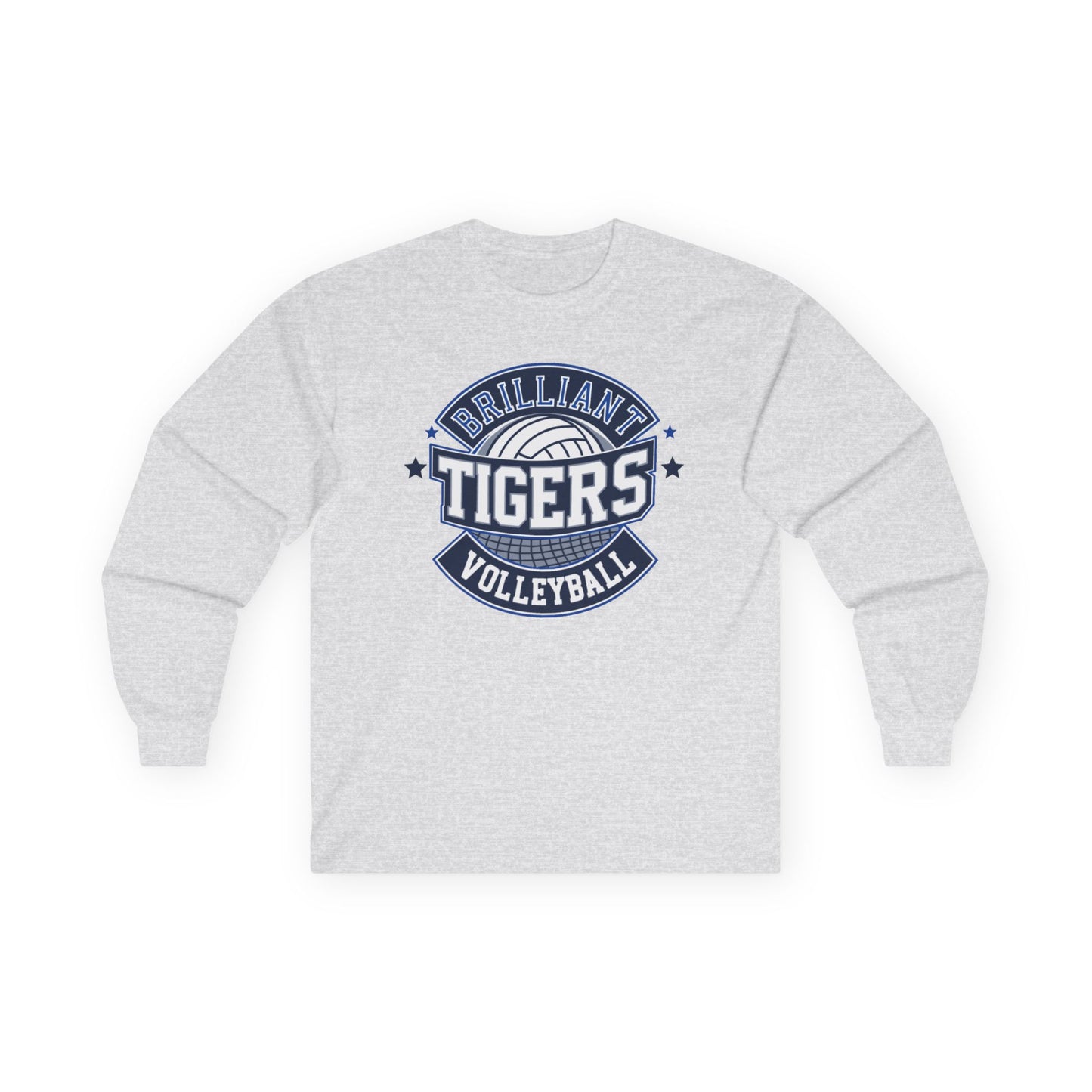 Adult Long Sleeve Tee \ Brilliant Tigers Volleyball \ BTV1