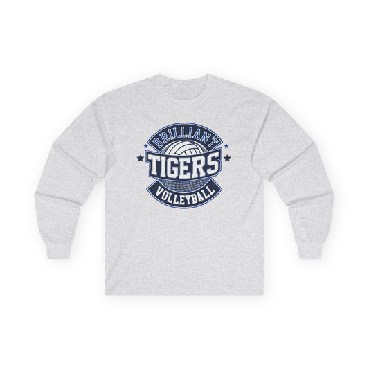 Adult Long Sleeve Tee \ Brilliant Tigers Volleyball \ BTV1