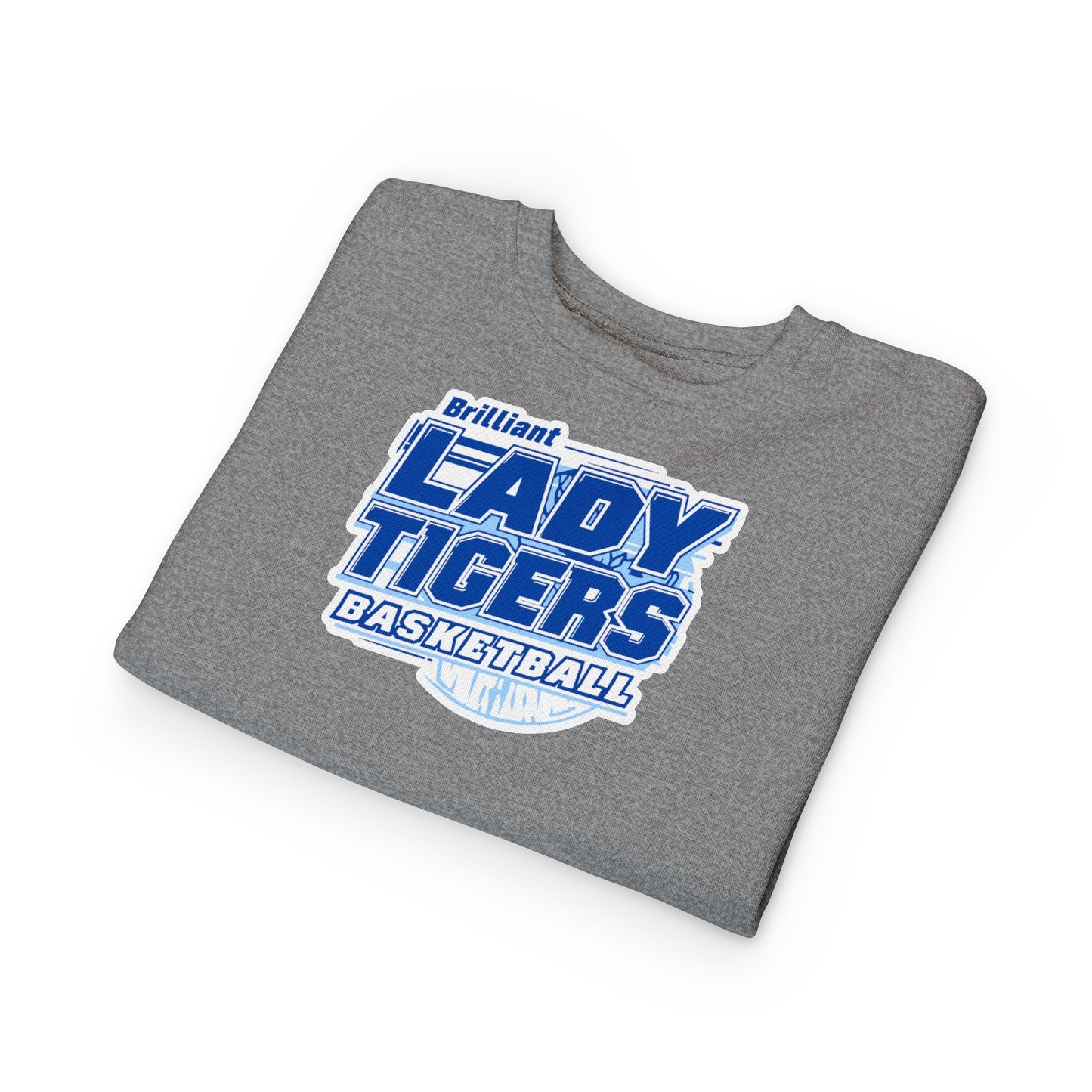 Toddler Crewneck Sweatshirt \ Brilliant Tigers Basketball \ BTBKG2